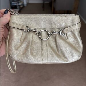 Coach Gold Wristlet Clutch